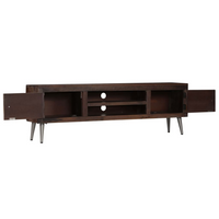 TV Cabinet Solid Reclaimed Wood 140x30x45 cm - Industrial Style, Ample Storage Space