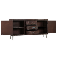 Sideboard Solid Reclaimed Wood 160x40x80 cm - Industrial Style Storage Cabinet