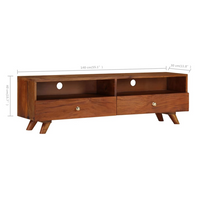 TV Cabinet Solid Reclaimed Wood 140x30x40 cm - Retro Style, Durable and Handmade