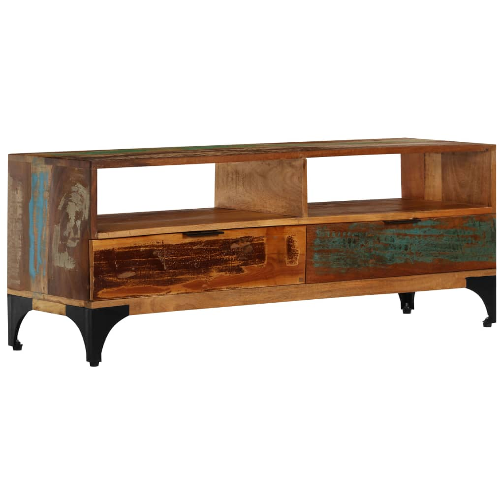 TV Cabinet - Solid Reclaimed Wood - Vintage Style - 118x35x45 cm