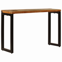 Console Table 120x35x76 cm - Solid Reclaimed Wood and Steel