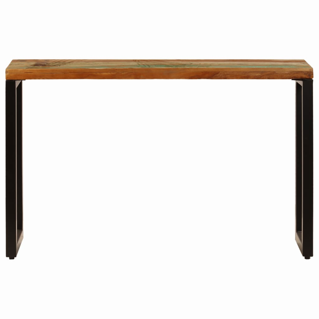 Console Table 120x35x76 cm - Solid Reclaimed Wood and Steel