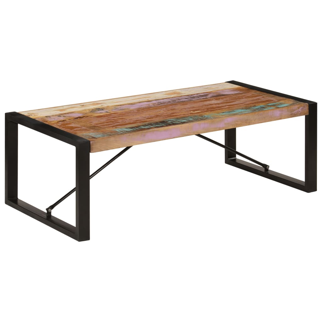 Coffee Table 120x60x40 cm Solid Reclaimed Wood - Industrial Style