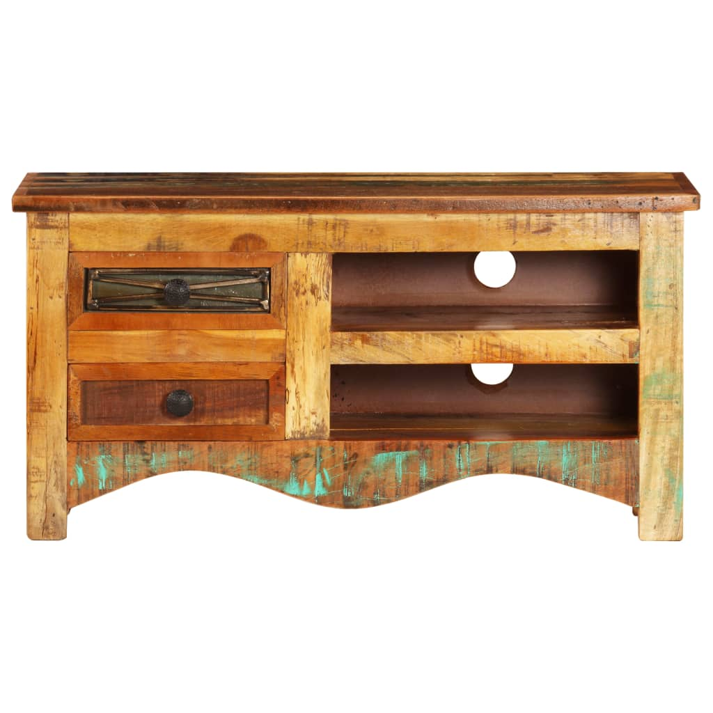 TV Cabinet 80x30x40 cm - Solid Reclaimed Wood | Rustic Style