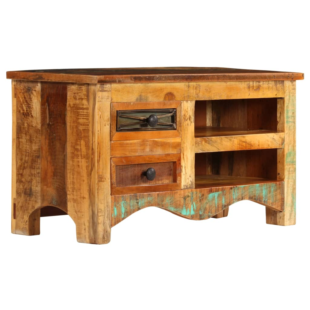 TV Cabinet 80x30x40 cm - Solid Reclaimed Wood | Rustic Style