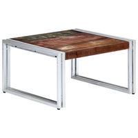 Coffee Table 60x60x35 cm - Solid Reclaimed Wood | Industrial Style