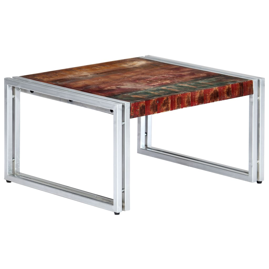 Coffee Table 60x60x35 cm - Solid Reclaimed Wood | Industrial Style