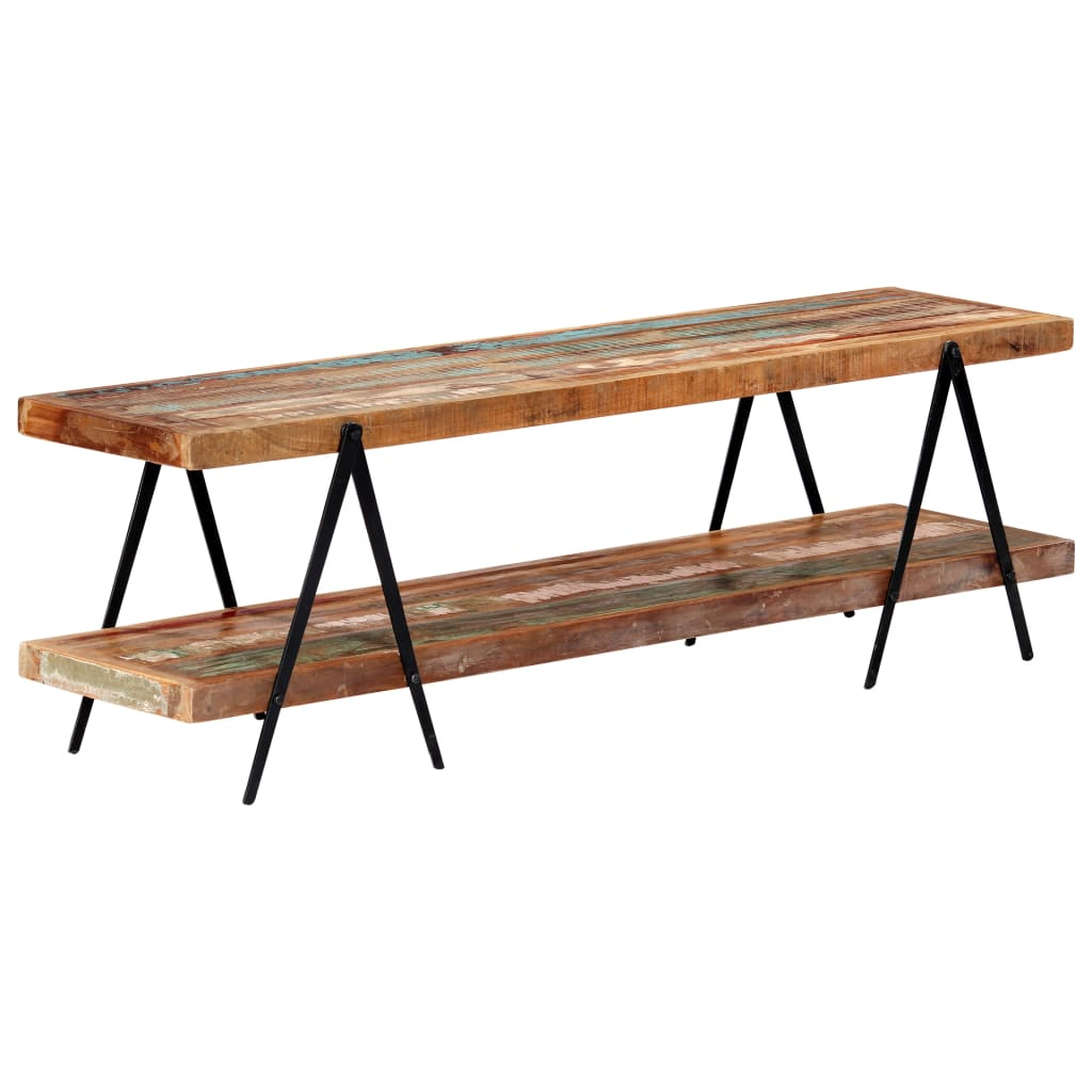 TV Cabinet 160x40x50 cm | Solid Reclaimed Wood | Industrial Charm