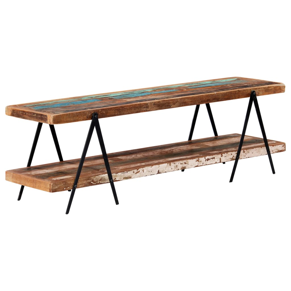 TV Cabinet 160x40x50 cm | Solid Reclaimed Wood | Industrial Charm