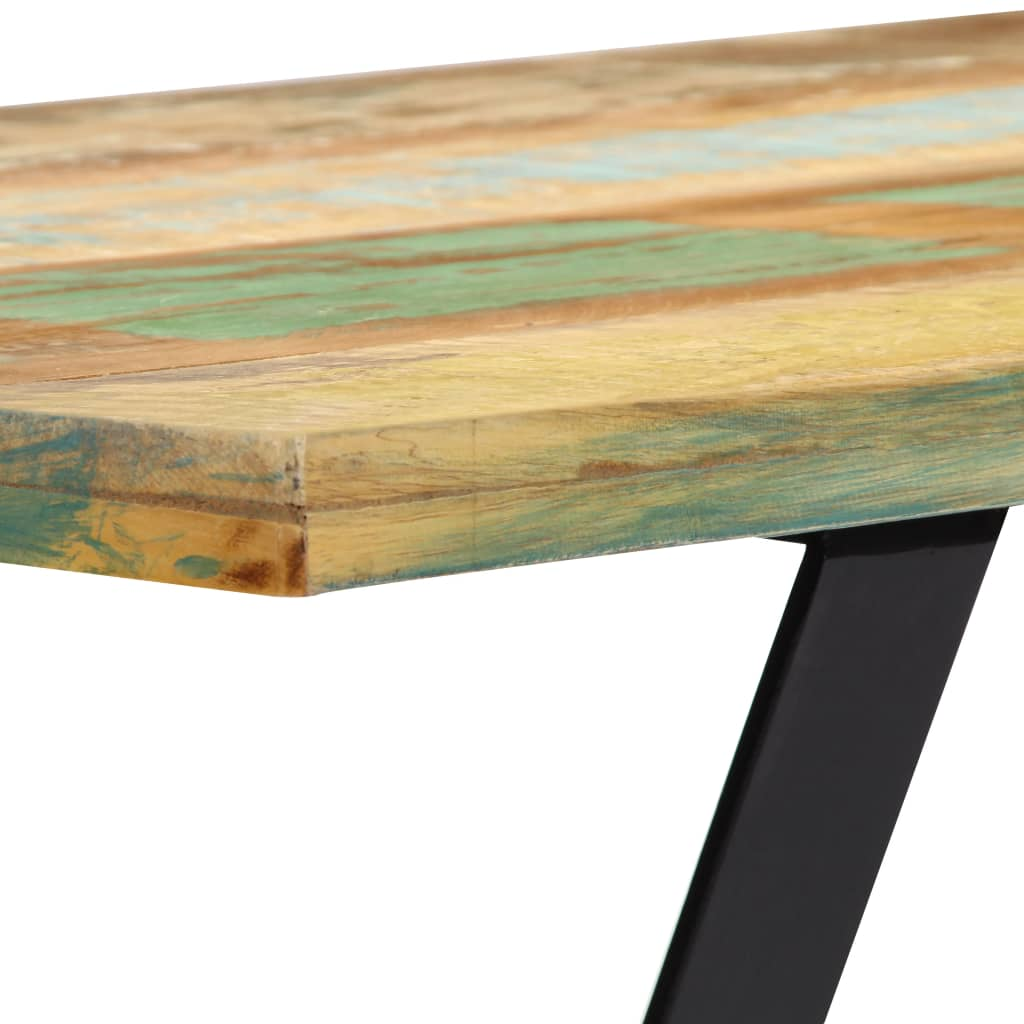 Bench 110 cm Solid Reclaimed Wood - Industrial-Style Wooden Bench