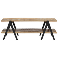 Coffee Table 115x60x40 cm | Solid Reclaimed Wood | Rustic Charm