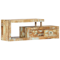 TV Cabinet 120x30x40 cm Solid Reclaimed Wood - Classic-style Wooden TV Stand with 2 Drawers and 1 Compartment