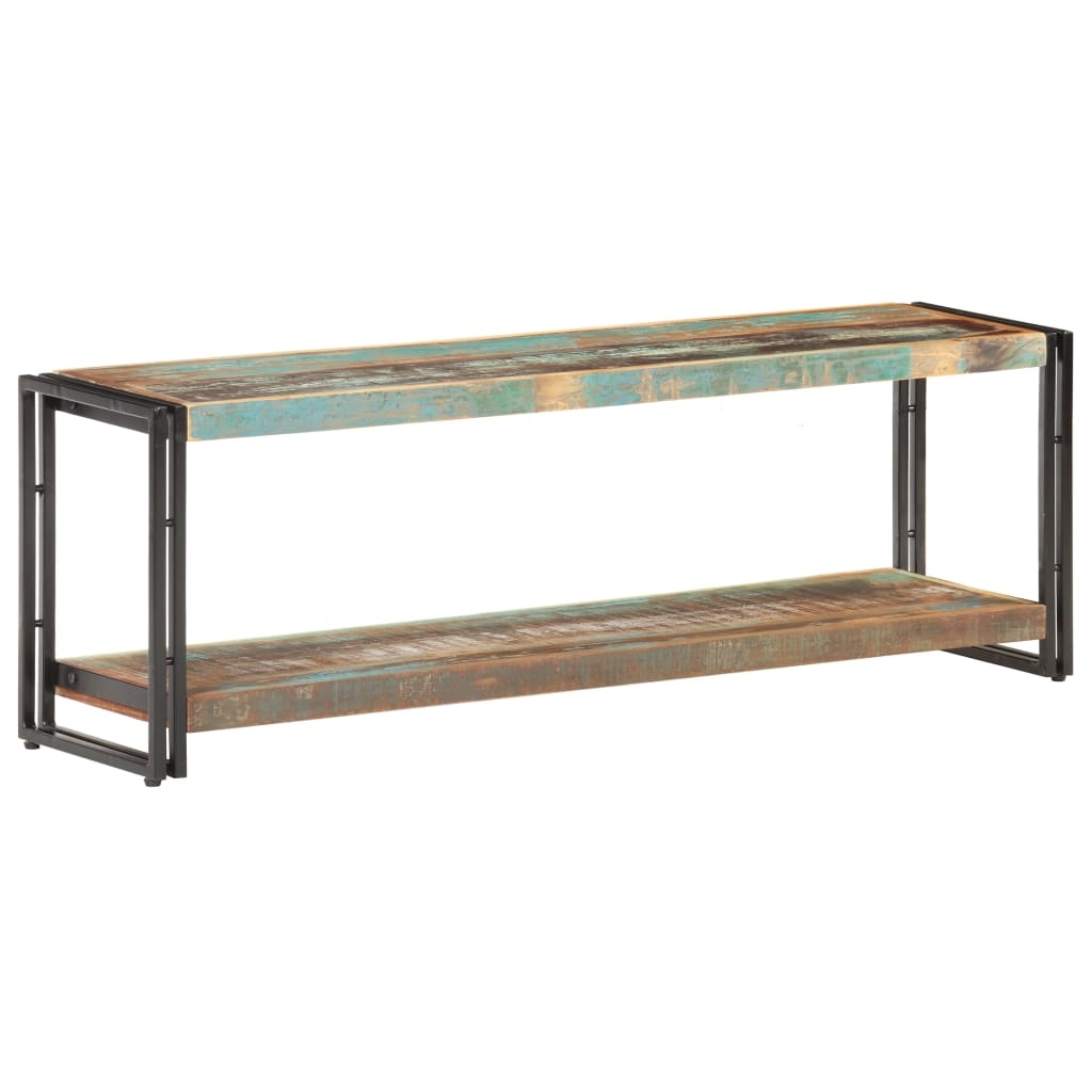 TV Cabinet 120x30x40 cm - Solid Reclaimed Wood | Industrial Look, Ample Storage