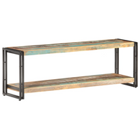 TV Cabinet 120x30x40 cm - Solid Reclaimed Wood | Industrial Look, Ample Storage