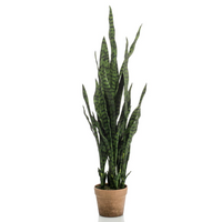 Emerald Artificial Plant Sanseveria in Pot 84 cm - Lifelike Greenery for Your Home