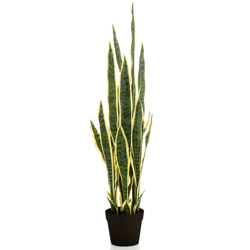 Emerald Artificial Sanseveria in Plastic Pot 97 cm | Lifelike Green Decor