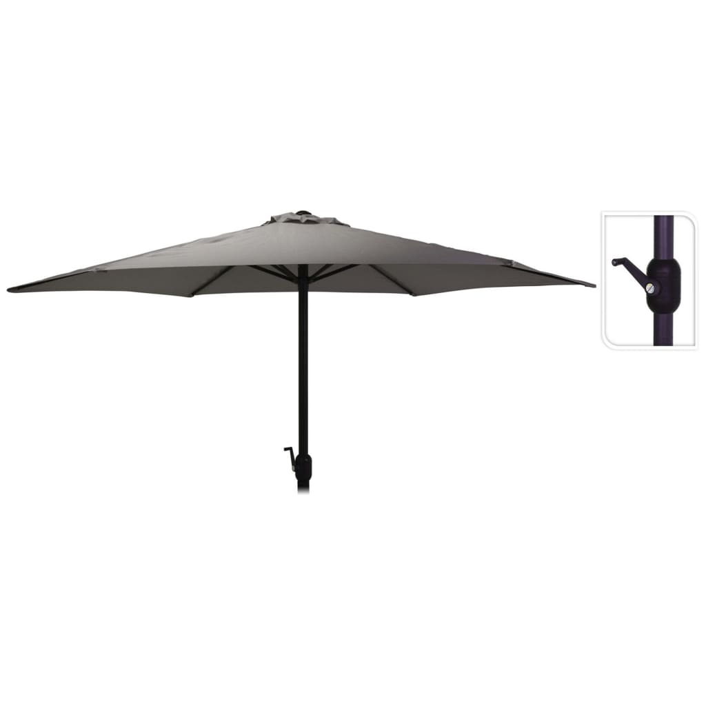 ProGarden Parasol Monica 270 cm Dark Grey - Sturdy and Durable Outdoor Umbrella