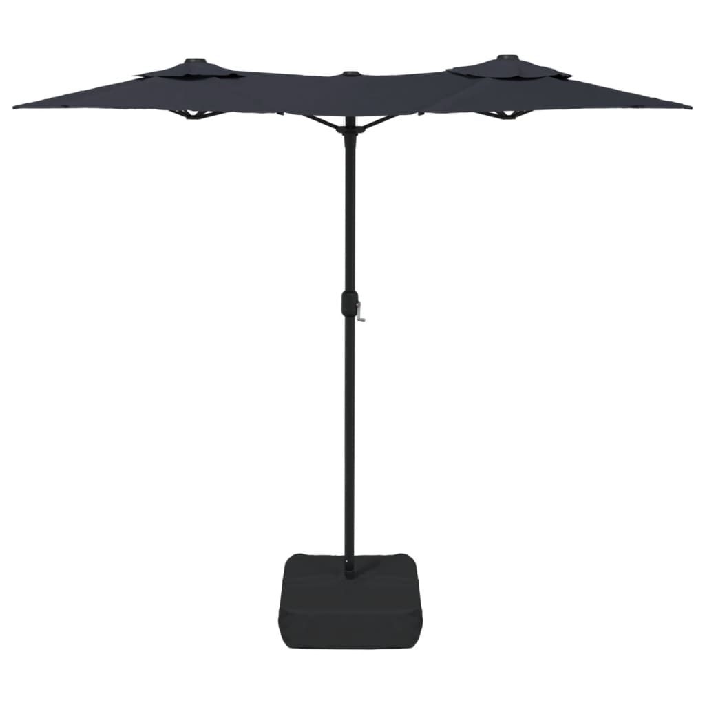 Double-Head Parasol Black 316x240 cm - Protect Yourself from the Sun's Harmful UV Rays