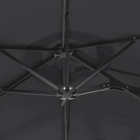 Double-Head Parasol Black 316x240 cm - Protect Yourself from the Sun's Harmful UV Rays