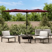 Double-Head Parasol Bordeaux Red - Protect Yourself from the Sun's Harmful UV Rays