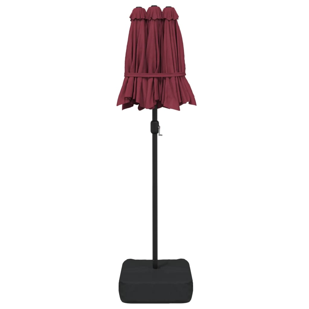 Double-Head Parasol Bordeaux Red - Protect Yourself from the Sun's Harmful UV Rays