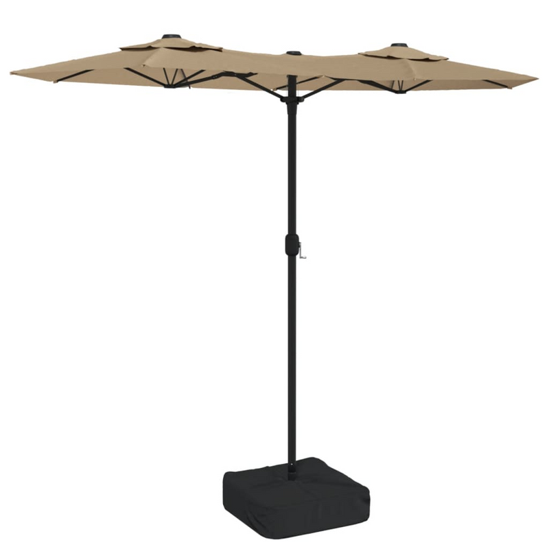 Double-Head Parasol Taupe 316x240 cm - Create Shade and Stay Protected