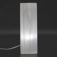 Selenite Block Lamp 25cm - Chakra Lamp | Natural Selenite Stone