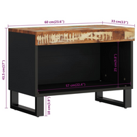 TV Cabinet 60x33x43.5 cm | Solid Wood Reclaimed - Industrial Charm and Ample Storage | Eco-Friendly Furniture