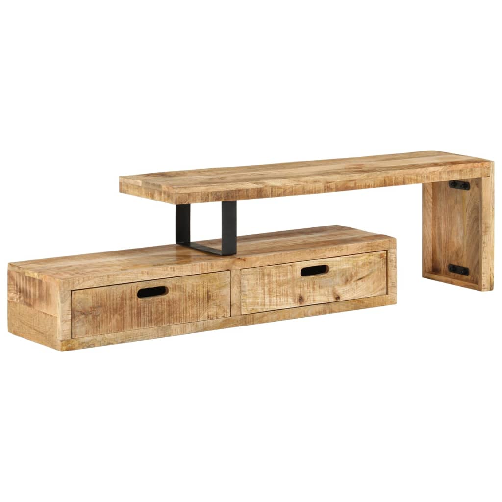 TV Stand Solid Wood Mango - Antique-Style Design, Spacious Storage, Displaying Function