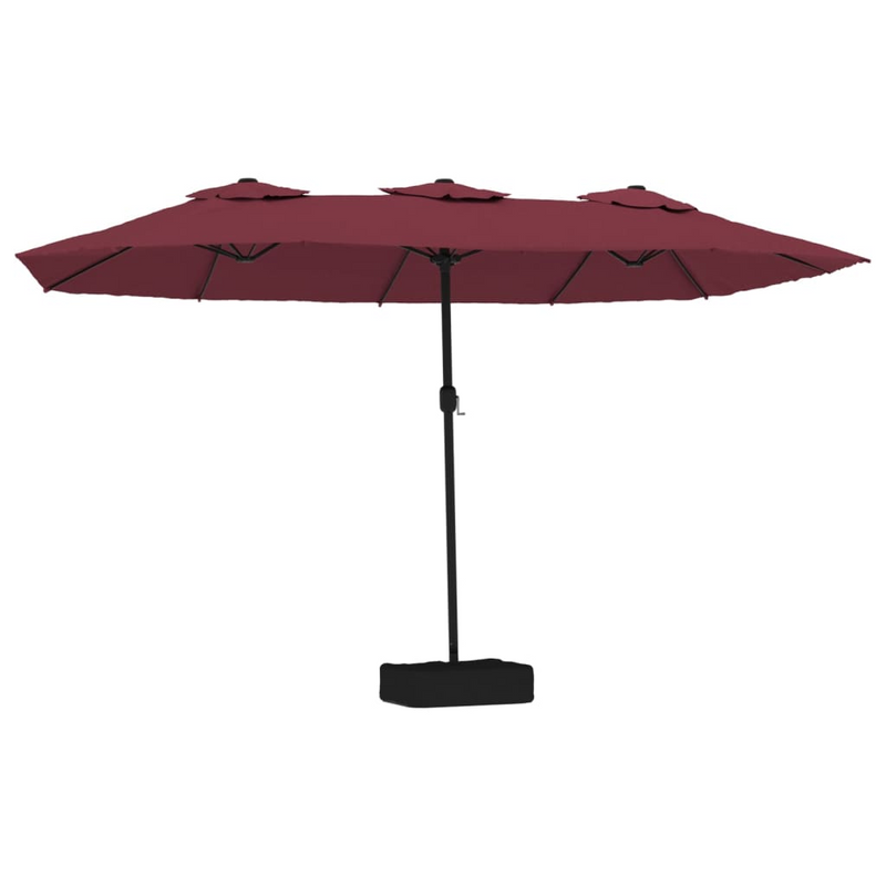 Double-Head Parasol Bordeaux Red - UV-Protective and Sturdy