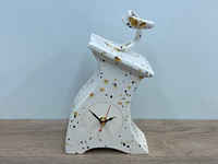 Ceramic Mantel Clock - Confetti Glaze | Handmade Whimsical Design