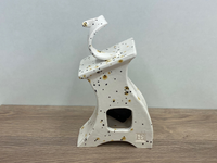 Ceramic Mantel Clock - Confetti Glaze | Handmade Whimsical Design