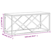 Coffee Table Stainless Steel and Solid Wood Reclaimed - Functional and Beautiful