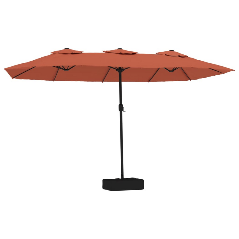 Double-Head Parasol Terracotta - 449x245 cm | UV-Protective Polyester