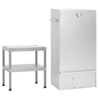 BBQ Oven Smoker with Table | Galvanised Steel