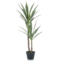 Emerald Artificial Yucca 110 cm in Pot - Lifelike Green Yucca for Interior Decor