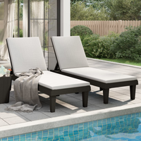 Sun Loungers 2 pcs Black - Relax in Style