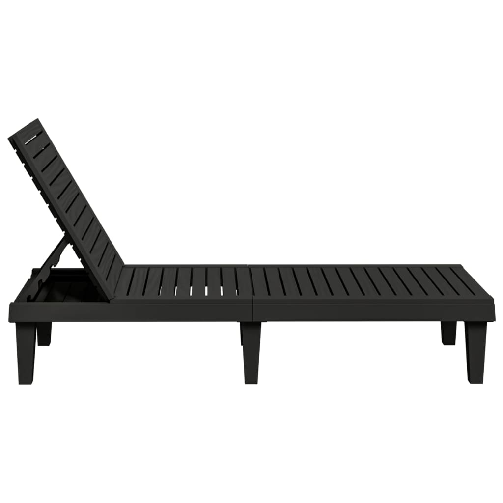 Sun Loungers 2 pcs Black - Relax in Style