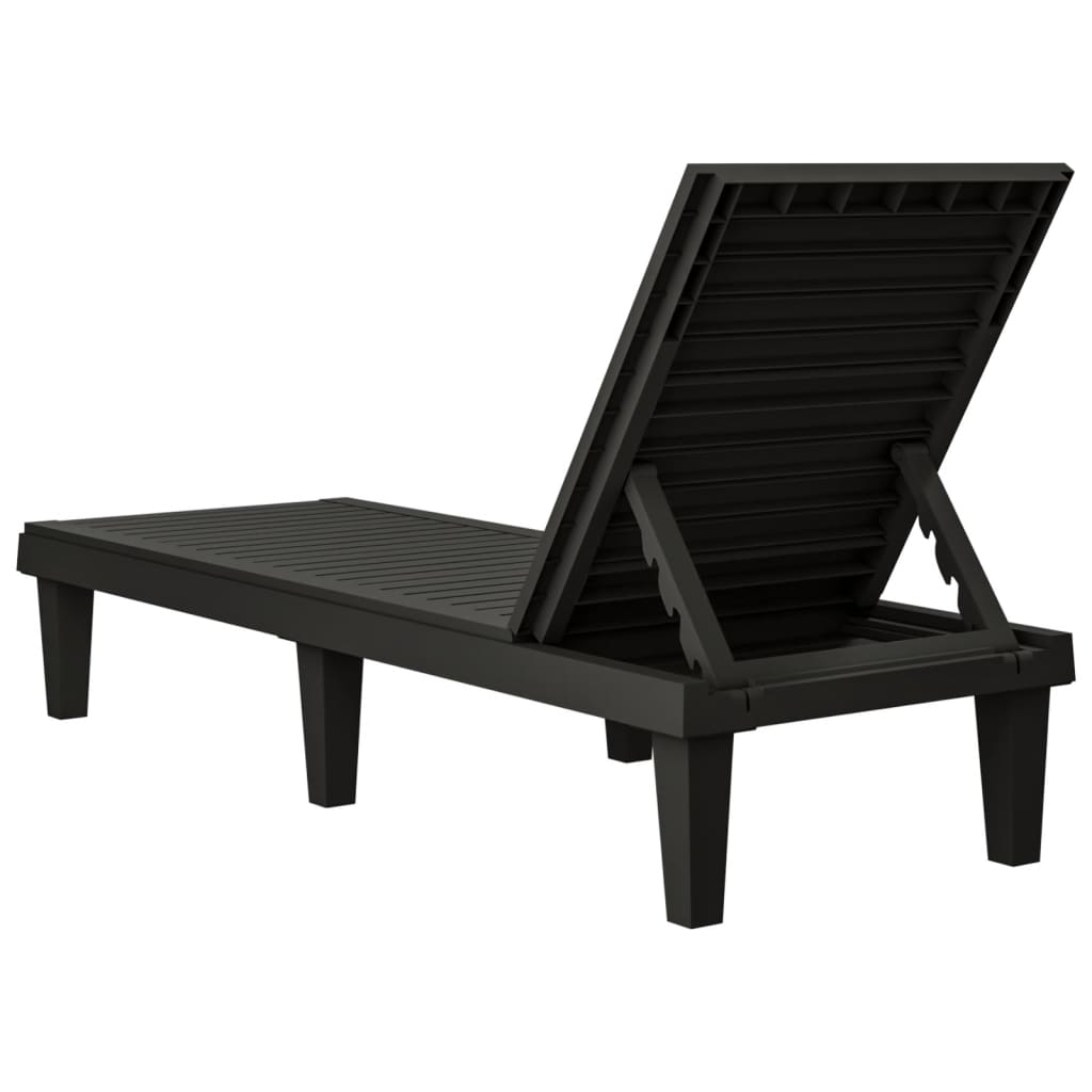 Sun Loungers 2 pcs Black - Relax in Style