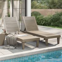 Sun Loungers 2 pcs Light Brown 155x58x83 cm Polypropylene - Relax in Style and Comfort