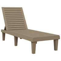 Sun Loungers 2 pcs Light Brown 155x58x83 cm Polypropylene - Relax in Style and Comfort