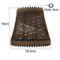 Woven Rattan Creative Lamp Cage With Free Reducer Plate ~1970