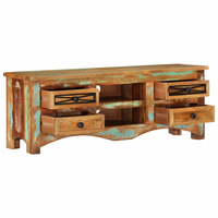 TV Cabinet 110x30x40 cm - Solid Wood Reclaimed | Sturdy and Stylish