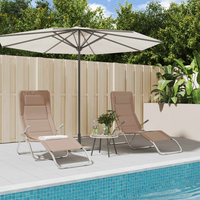 Folding Sun Loungers 2 pcs Taupe Textilene&Powder-coated Steel