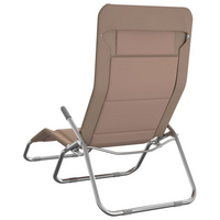 Folding Sun Loungers 2 pcs Taupe Textilene&Powder-coated Steel