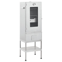 BBQ Oven Smoker with Table | Galvanised Steel | Outdoor Cooking