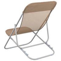 Folding Beach Chairs 2 pcs Taupe - Textilene & Powder-Coated Steel