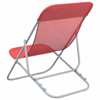 Folding Beach Chairs 2 pcs Red - Relax in Style | Shop Now