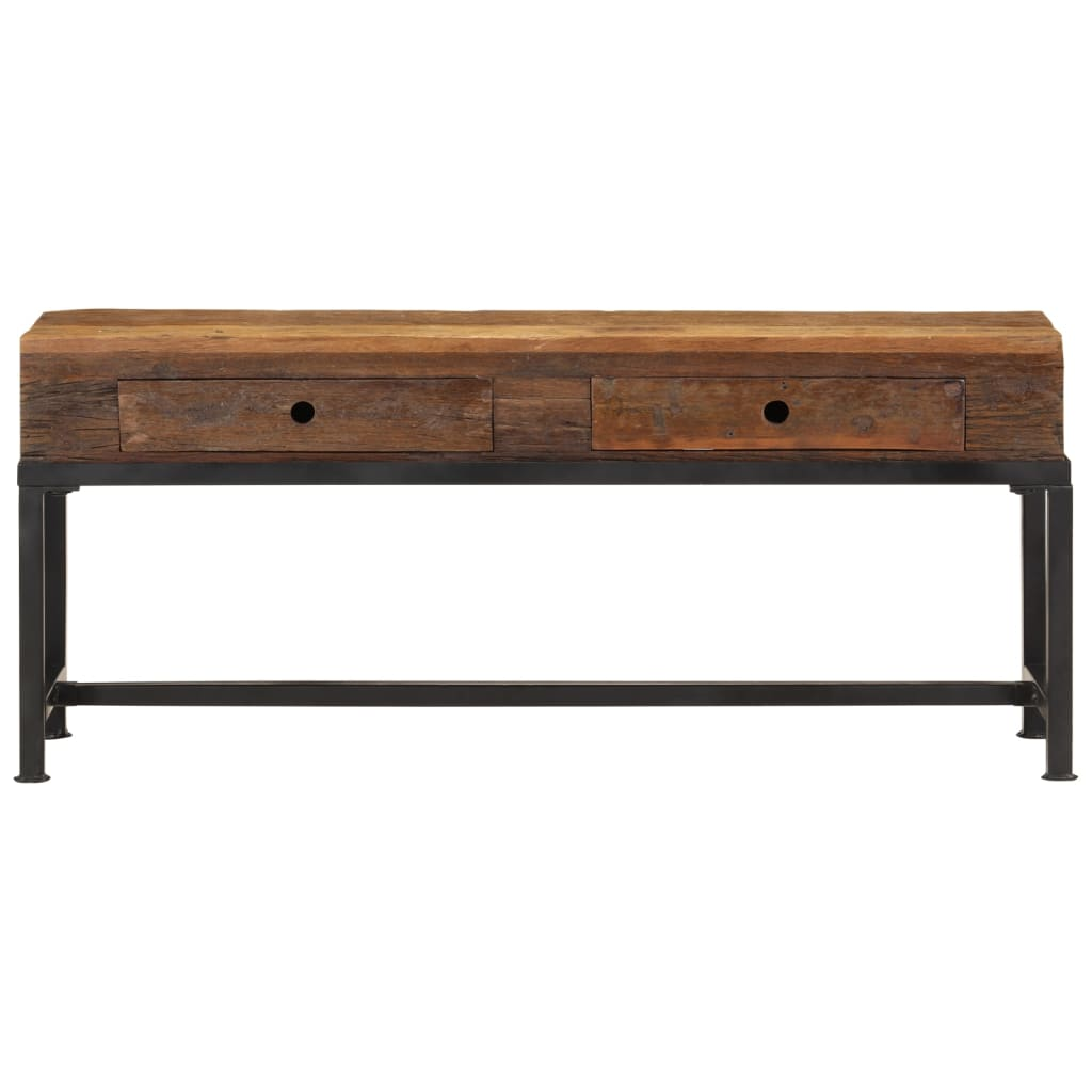 TV Cabinet 110x30x46 cm Solid Wood Reclaimed - Stylish and Functional