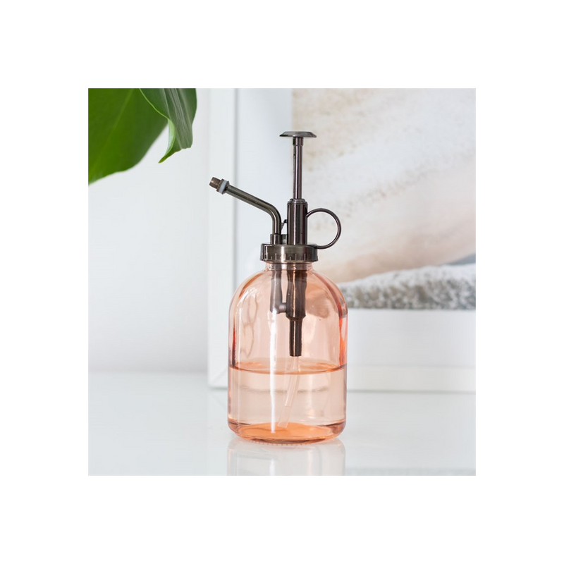 Pink Minimalist Glass Plant Mister - Stylish Indoor Plant Sprayer